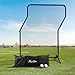 Yes4All Z Screen Baseball Net for Home Batting Cage with 2 Basic Baseballs and Carry Bag Included, Baseball & Softball Screen, 7x5ft No Wheel Baseball Pitching Net, Black
