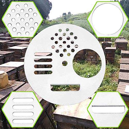 OVBBESS 10X Bienen Bienen Waben Nuc Box Eingangs TüR, Imkerei Werkzeuge, Imkerei Werkzeuge, Edelstahl Scheiben TüRen – Bild 4