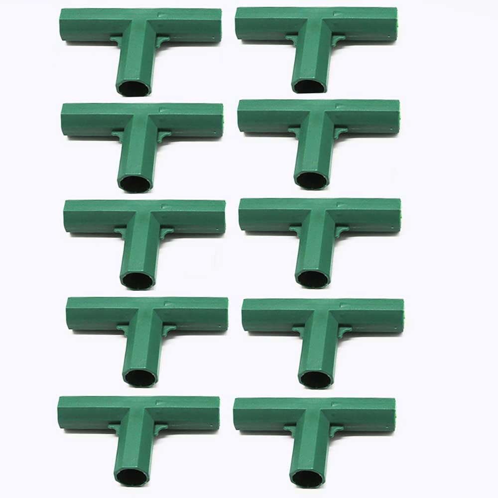 SEIWEI 3-way Cross Frame Connectors, Heavy Duty Gardening Framework Building Connectors, 16mm Plastic Greenhouse Frame Furniture Connectors, Pack of 10