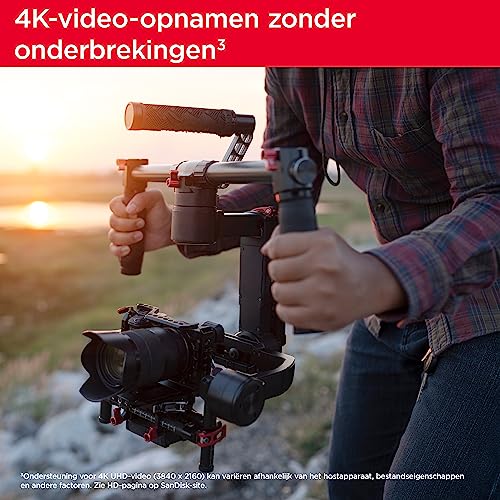 SanDisk Extreme 256 GB SDHC UHS‐I‐Kaart (RescuePRO Deluxe Software, Leessnelheden Tot 180 MB/s, 4K UHD, Class 10, UHS-I, U3, V30) Goud