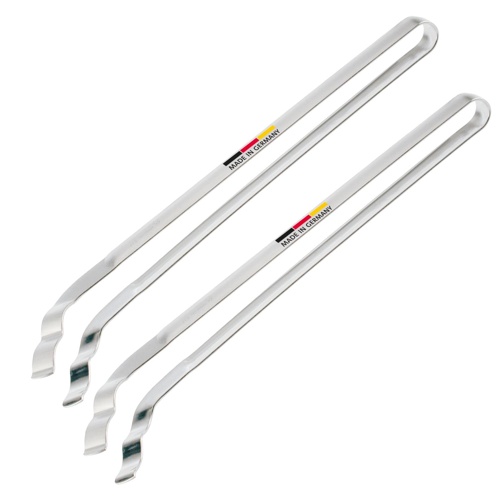 Westmark 2X Sausage and Serving Tongs – with Wavy and Curved Spoons, Stainless Steel, Length: 33.9 cm Each – Silver, 127422E3