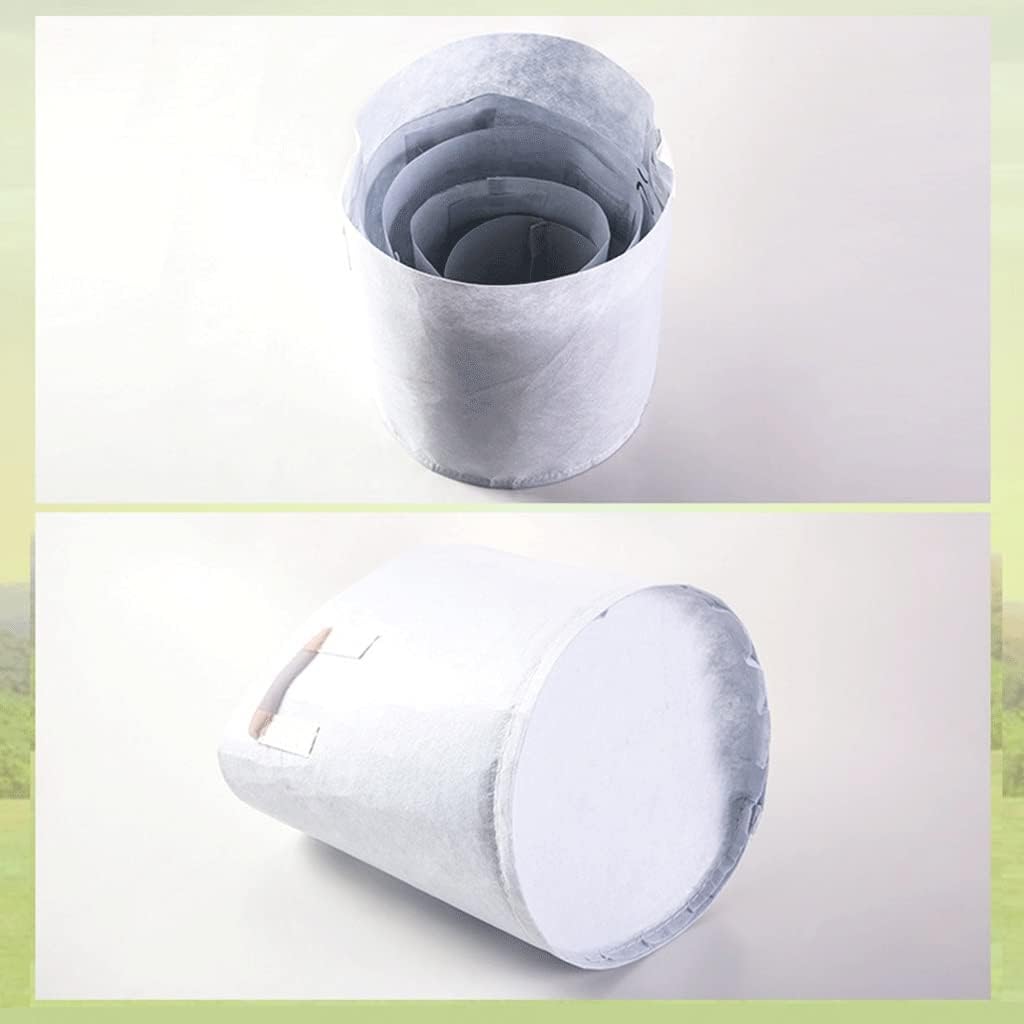 Aeration Fabric Pots Portable Non Woven Grow Bag Potato Vegetable Plant Seedling Bag Felt Grow Bag Flower Garden Vegetable Seedling Bag 8 Pack Grow Bags (Color : White, Size : 40 * 35)