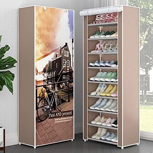 Organisateur de chaussures pour dortoir et petits espaces avec housse textile