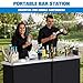 GoPong GoBar Portable Double Bar Table Set - Mobile Bartender Station for Events - Includes Carrying Case