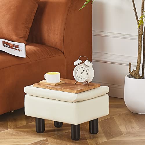Cpintltr-Linen-Small-Foot-Stool-Ottomans-Rectangular-Footrest-Storage-Ottoman-Upholstered-Step-Stool-Seat-with-Solid-Wood-Legs-Modern-Accent-Stools-Suitable-for-Couch-Living-Room-Bedroom-Cream Cpintltr Linen Small Foot Stool Ottomans Rectangular Footrest Storage Ottoman Upholstered Step Stool Seat with Solid Wood Legs Modern Accent Stools Suitable for Couch Living Room Bedroom Cream