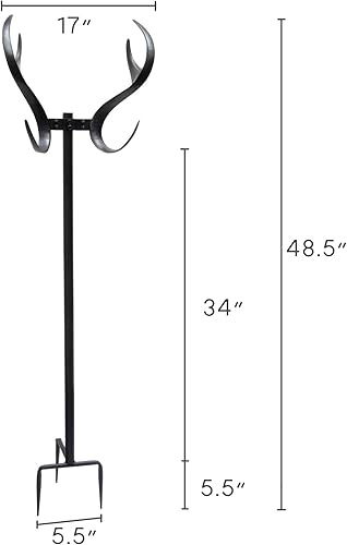 Miniatura 6 de Bernini Fountains Soporte de manguera de jardín de metal independiente de pavo real, plateado, con capacidad para más de 100 pies de manguera,