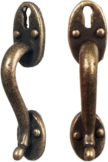 Melody Jane Dollhouse Antique Brass Door Handles Door Pulls Miniature 1:12 Scale