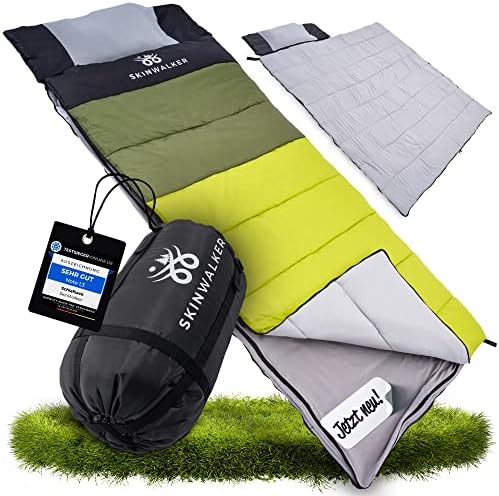 Bild 9 - SkinWalker Schlafsack 3-4 Jahreszeiten mit abnehmbaren Polarfleece + Kopfkissen [-18°C bis +15°C] Winter + Sommer Sleeping Bag Deckenschlafsack Schlafsack Camping Schlafsäcke Erwachsene