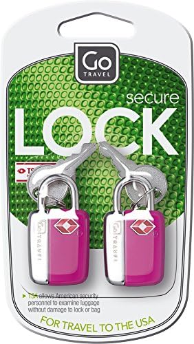 Miniatura 4 de Go Travel Candados de llave TSA, cerradura de maleta con 2 llaves por cerradura, cerraduras aprobadas por la TSA para equipaje, artículos esenciales