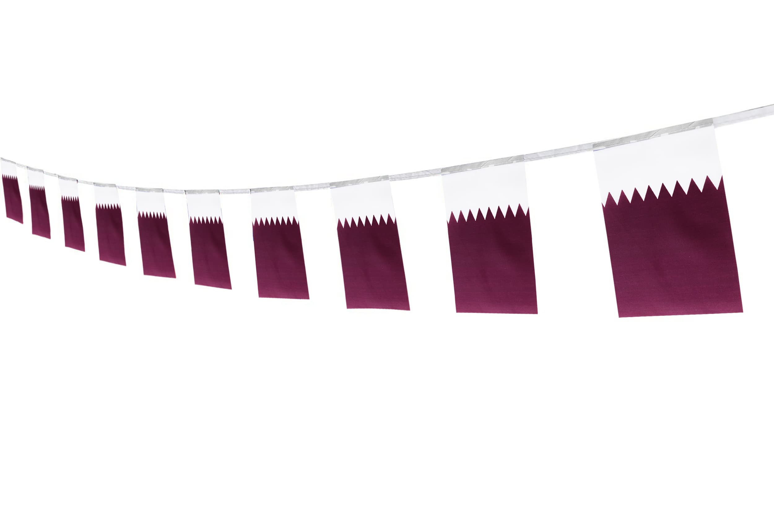 Qatar Flag Qataris Flag,100Feet/76Pcs National Country World Pennant Flags Banner,Party Decorations Supplies for,Bar,Indoor and Outdoor Flags,Festival