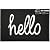 Gorilla Grip 100% Water Resistant All Weather Hello Door Mat, Dirt Grabber Mesh Welcome Doormat, Stain and Fade Resistant, Low Profile Entryway Mats for Home Front or Back Entrance, 30x17 Black/White