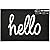 Gorilla Grip 100% Water Resistant All Weather Hello Door Mat, Dirt Grabber Mesh Welcome Doormat, Stain and Fade Resistant, Low Profile Entryway Mats for Home Front or Back Entrance, 30x17 Black/White