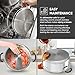 SUNHOUSE - 5.5 Quart Steamer Pots With Lid 2-Tier Multipurpose Stainless Steel Steaming Pot Cookware With Handle For Vegetable, Dumpling, Sauce, Food - Triple Bottom, Measurement Line