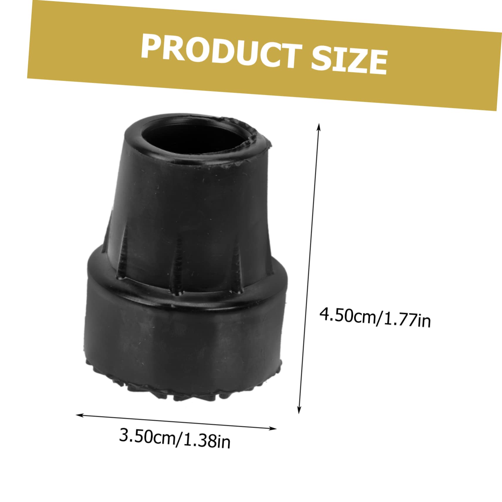 BUTIFULSIC 9pcs Non-Slip Trekking Pole Foot Protectors Outdoor Hiking Pole Accessories Anti-Skid Crutch Foot Pad Cane Foot Pad Black 19mm Diameter