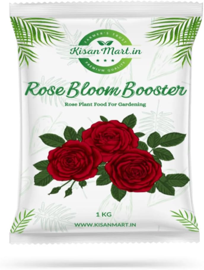 Kisanmart Rose Bloom Booster Organic Plant Growth Booster & Bio-Stimulant Granules 1 Kg | Plant Food | Micronutrients for Plants | Organic Fertilizer | Flower Booster | Seaweed Granules for Plants