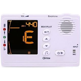 PEPDRO Accordeur LCD numérique Professionnel Mini métronome for Guitare Piano Basse Violon Basse ukulélé (Color : Bianco… - Les Beatles, Paul McCartney, John Lennon, RIngo Starr, George Harrison