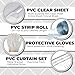 Clear PVC Smooth Plastic Strip Door Curtain Kit 5 x 7' Standard 60 x 83.8 in Waterproof Commercial Walk in Freezers Warehouse Garage Hurricane Shutters Gate Overlap Clean Room Heavy Duty Vinyl AP1173