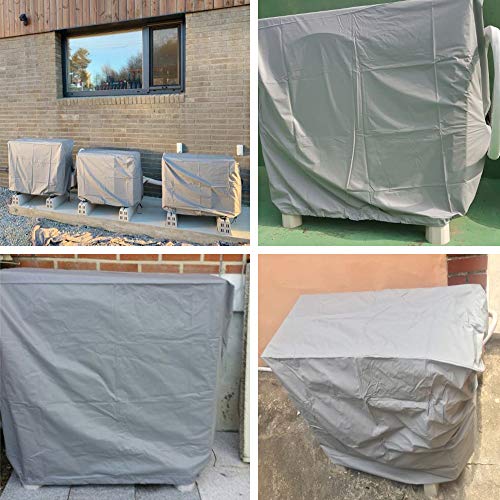 CLAIRLA - Air Conditioner Waterproof Cover for ac Outdoor Unit, AC Condensing HVAC Unit Winter line Set Covers, Slim Duct Hide Cover kit (37.8"x34.2"x15"inch)