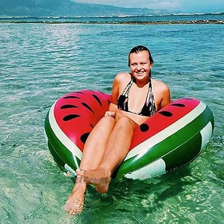MVM Enterprise Watermelon Pool Floats for Kids Adults, Inflatable Swim Rings Swimming Pool Float Tube Round Shaped Swimming Tube Water Fun Beach Pool Toys for Summer Party (B0D8L42QPQ) Amazon Price History, Amazon Price Tracker