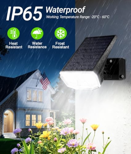 (6-Pack) LETMY Outdoor Solar LED Stake Spot Lights, 104 LED Solar Spotlights, IP65 Waterproof - image 5