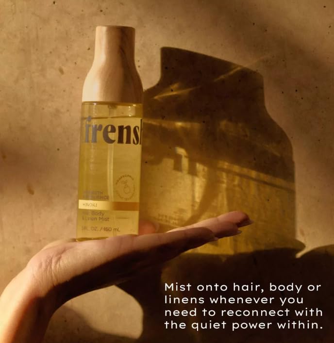 Being Frenshe Hinoki Hair, Body & Linen Mist with Essential Oils, Light Fresh Scent, Multi-Use Fragrance Spray, 5 fl oz