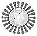 Twist Wire Wheel Wire Brush, Arbor, 8"