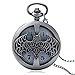 SGSG Montre de Poche Antique Design Quartz Steampunk Batman Pendentif chaîne de Montre de Poche pour Un Cadeau Fashion Cool Hollow Necklace.