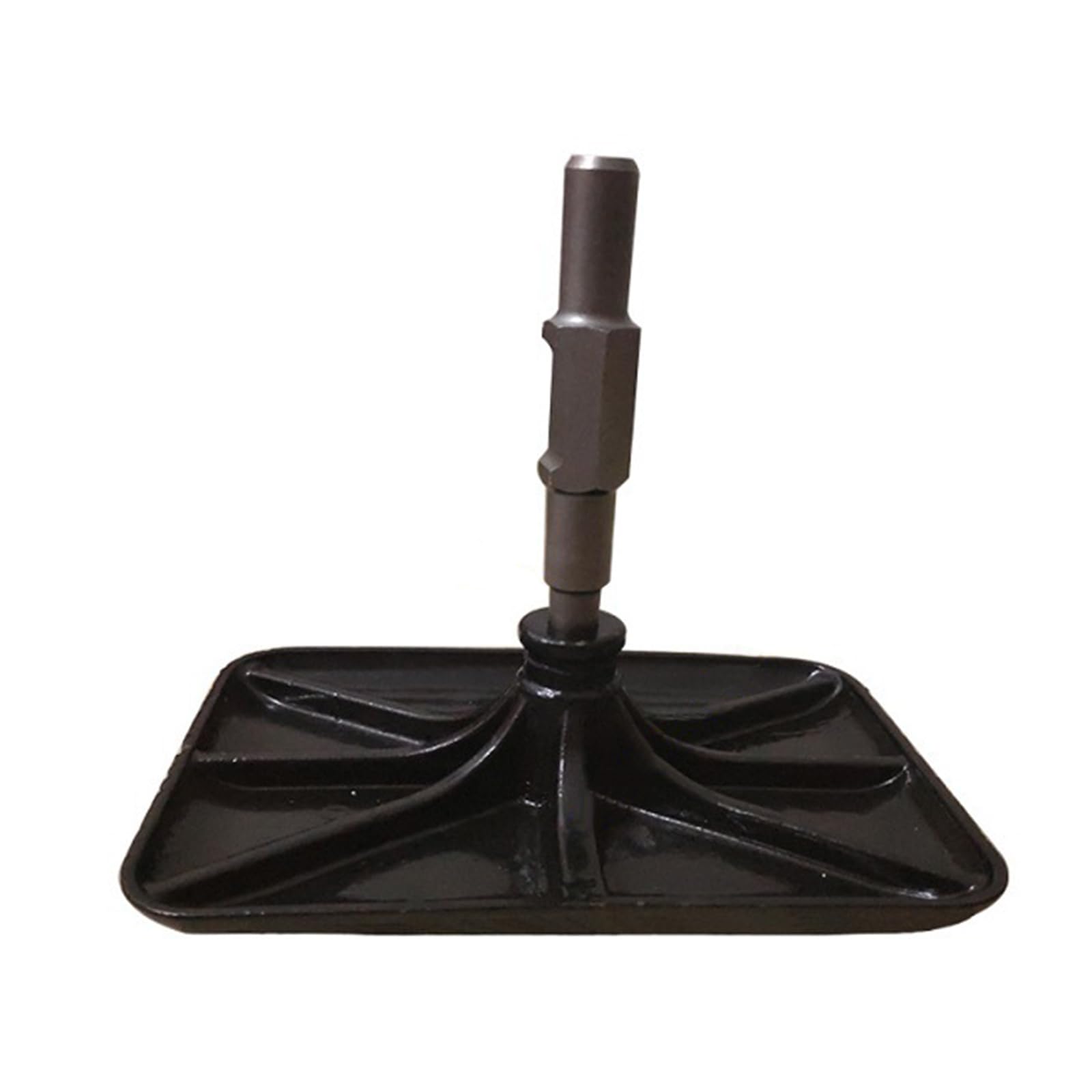 Martillo Neumático Placa Compactadora Acero Al Manganeso Pisón Placa Apisonadora Pastilla Roncadora con Mango para 65, 95, Y 125 Eléctrico Y De Gasolina Silver,1