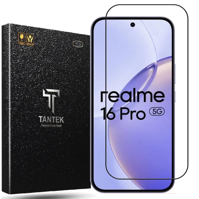 Image of TitanGuard Tempered Glass Screen Protector Guard for Realme 16 Pro (6.78 Inch) - 9H Hardness, Military Grade, Anti-Static, Easy Installation Kit - 1 PACK