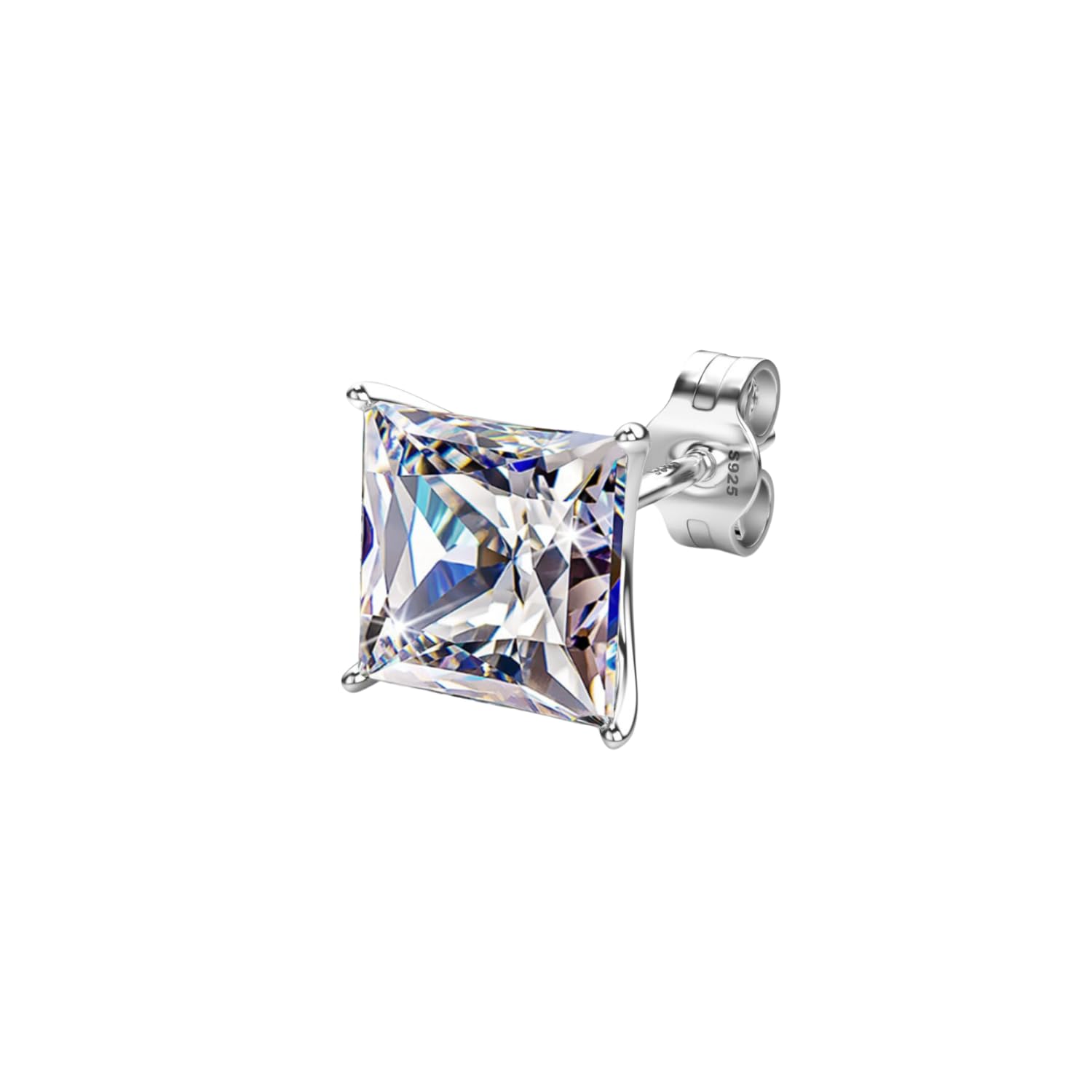 See full amazon price history chart for HIGHSPARK 925 Silver Mens "Sparkling Martini" Square Solitaire Stud Earring | 92.5 Sterling Silver and Diamond like Brilliance Sparkling Zirconia | Single Stud for Men | Lovely Gift - Silver 4mm HIGHSPARK 925 Silver Mens "Sparkling Martini" Square Solitaire Stud Earring | 92.5 Sterling Silver and Diamond like Brilliance Sparkling Zirconia | Single Stud for Men | Lovely Gift - Silver 4mm (B0CTG5LG5R) Amazon Price History, Amazon Price Tracker