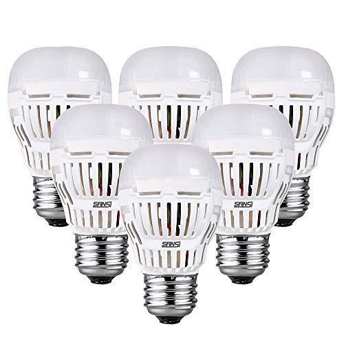 SANSI Bombilla LED E27 Luz Calida, 3000K 9W (100W Euivalente) Lampara, 1000 Lumenes Iluminacion, A15 No Regulable 6 Pack Cover