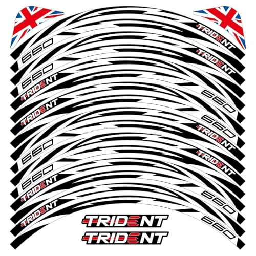 Autocollants Roue Moto Trident 660 Réfléchissants et Imperméables Résistant aux Rayures
