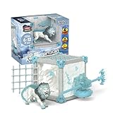 Schleich ELDRADOR Creatures | Battle Cave Lion de Glace 42766 | Coffret avec Monstre, toupie, Grille et Cristal | Battle Caves empilables pour créer Une arène | Jouet dès 7 Ans | 31 pièces