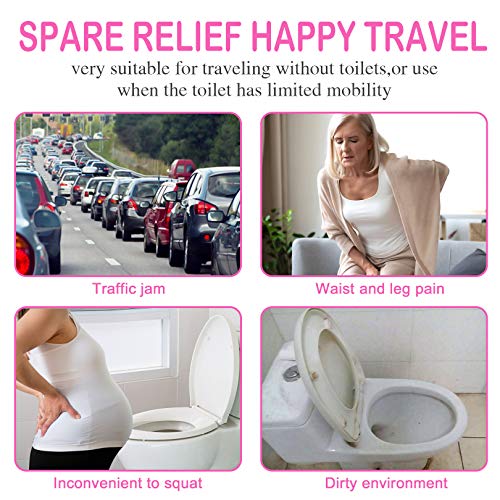 Female Urination Device, Reusable Female Urinal Silicone Women Pee Funnel Allows Women To Pee Standing Up, Portable Womens Urinal Is The Perfect Companion For Camping,Outdoor,Travel（Fuchsia） #TOP4