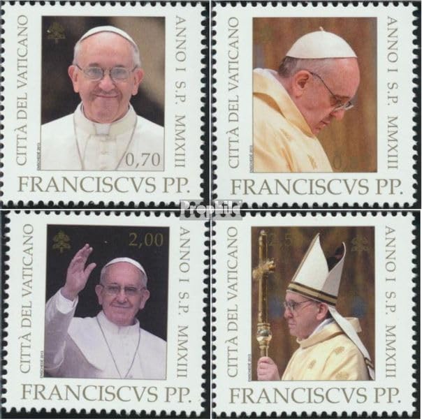 Sellos antiguos Vaticano 1766-1769 completos serie Papa Francisco 2013 Prophila Collection