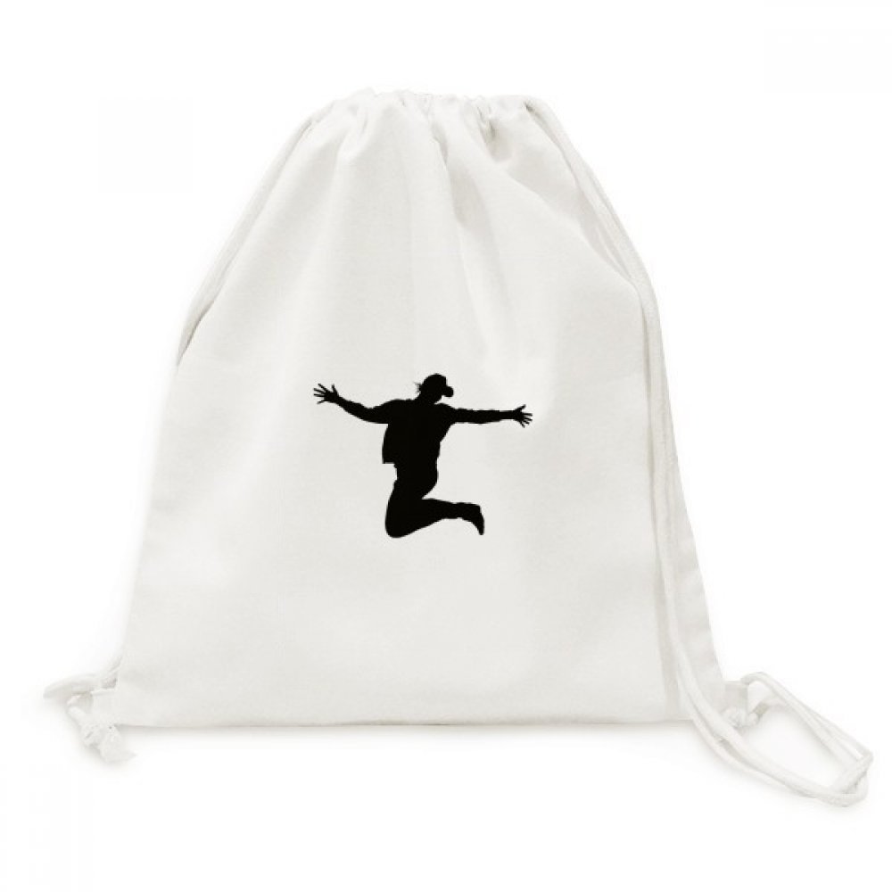 Éducation physique saut sport toile drawstring backpack voyage léger - 5