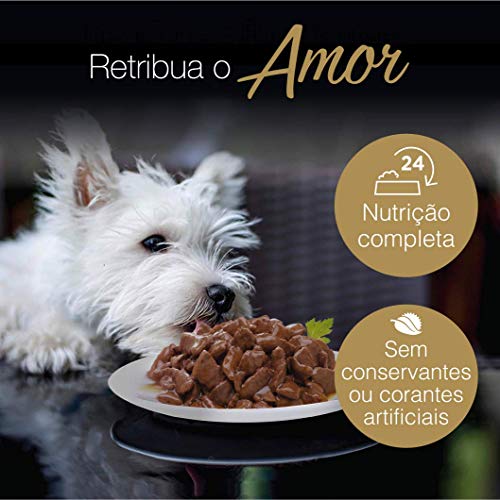 Pack Ração Úmida Cesar Sachê Cortes Selecionados Carne Assada ao Molho Para Cães Adultos 85 g - 40 u