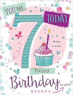 Traditional Juvenile Birthday Card Age 7 F - 8 x 6 inches - Piccadilly Greetings