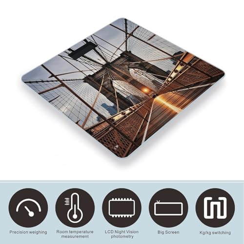 Báscula Digital de Baño con Pantalla LCD y Vidrio Templado miniatura 3