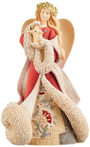 Enesco Heart of Christmas Deluxe Angel with Star Figurine, 9.06-Inch