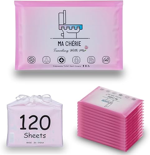 Miniatura 10 de Funda desechable para asiento de inodoro, 60 piezas, extragrande, desechable, tamaño de viaje y bolsillo
