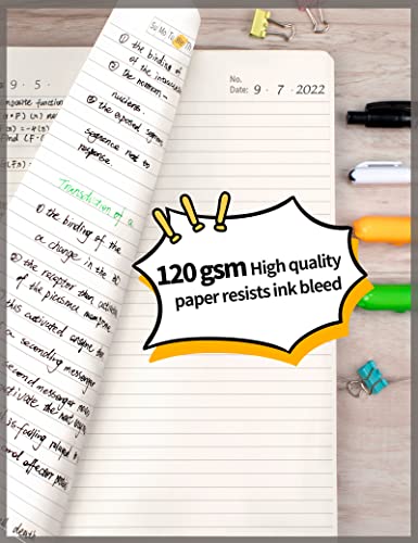 Sunee 3 Pack Spiral Notebook - Large Lined Journal Notebook, 8.5" X 11", 120Gsm Thick Paper, College Ruled, Giftable Journal For Study And Notes 64 Sheets, Blue, Pink, Transparent #TOP1