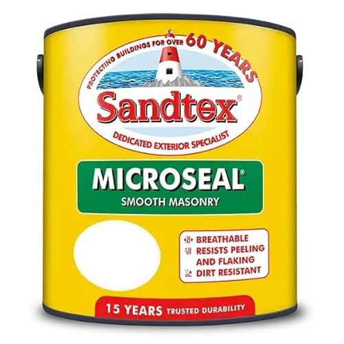 Sandtex Microseal Ultra Smooth Masonry Paint, 2.5L (Vermont Grey)