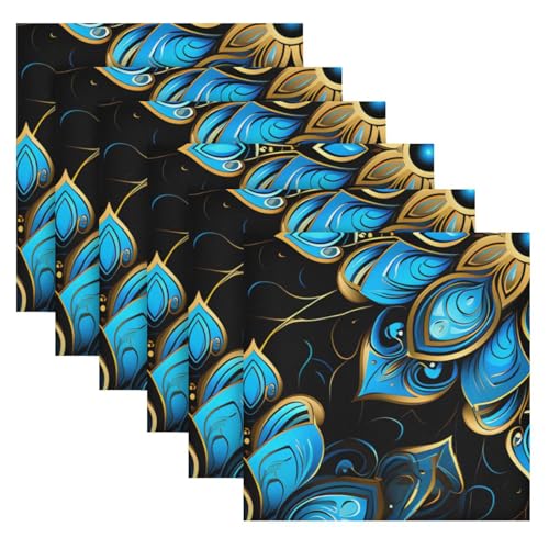 Servilletas de tela multicolor 20x20 pulgadas 6 unidades miniatura 2