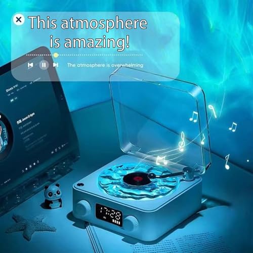 Image of One94Store Ocean Wave LED Night Light with Bluetooth Speaker - RGB Ambient Light, Soothing Sleep Sounds, Wireless Music Lamp with Timer for Bedroom & Home Decor