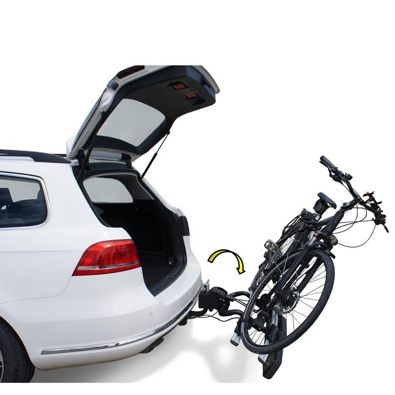 Ventus - Portabici da gancio traino per 4 bicelette - inclinabile, bloccabile (per 2 bici)