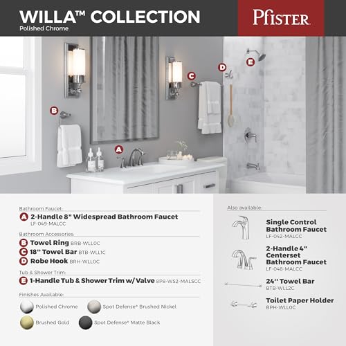 Robinet de lavabo Pfister Willa mitigeur 3 trous à double commande précise - 6