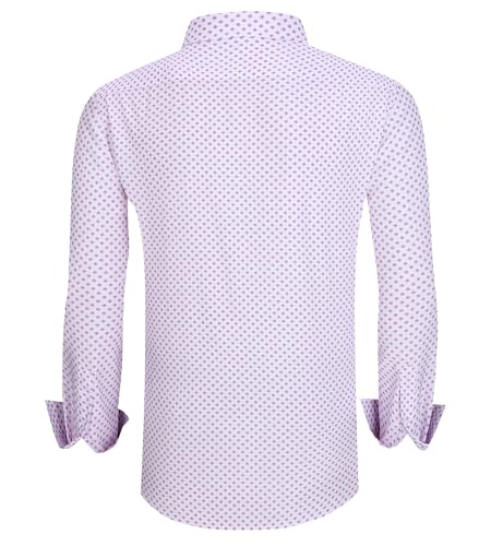 Alex Vando Mens Printed Dress Shirts Long Sleeve Regular Fit Button Down Shirt