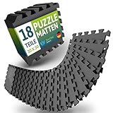 ZenOne Sports® Bodenschutzmatte Fitness I Puzzlematte Boden - 30x30x1cm I Individuell verlegbare Trainingsmatte für Dein Home Gym I Robuste Bodenmatte für Sportgeräte, Schaumstoffmatte
