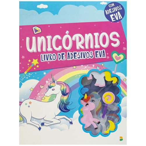 Livro Com Adesivos em EVA: Unicórnios: